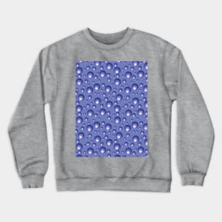 Retro Circles Blue Bubbles Crewneck Sweatshirt